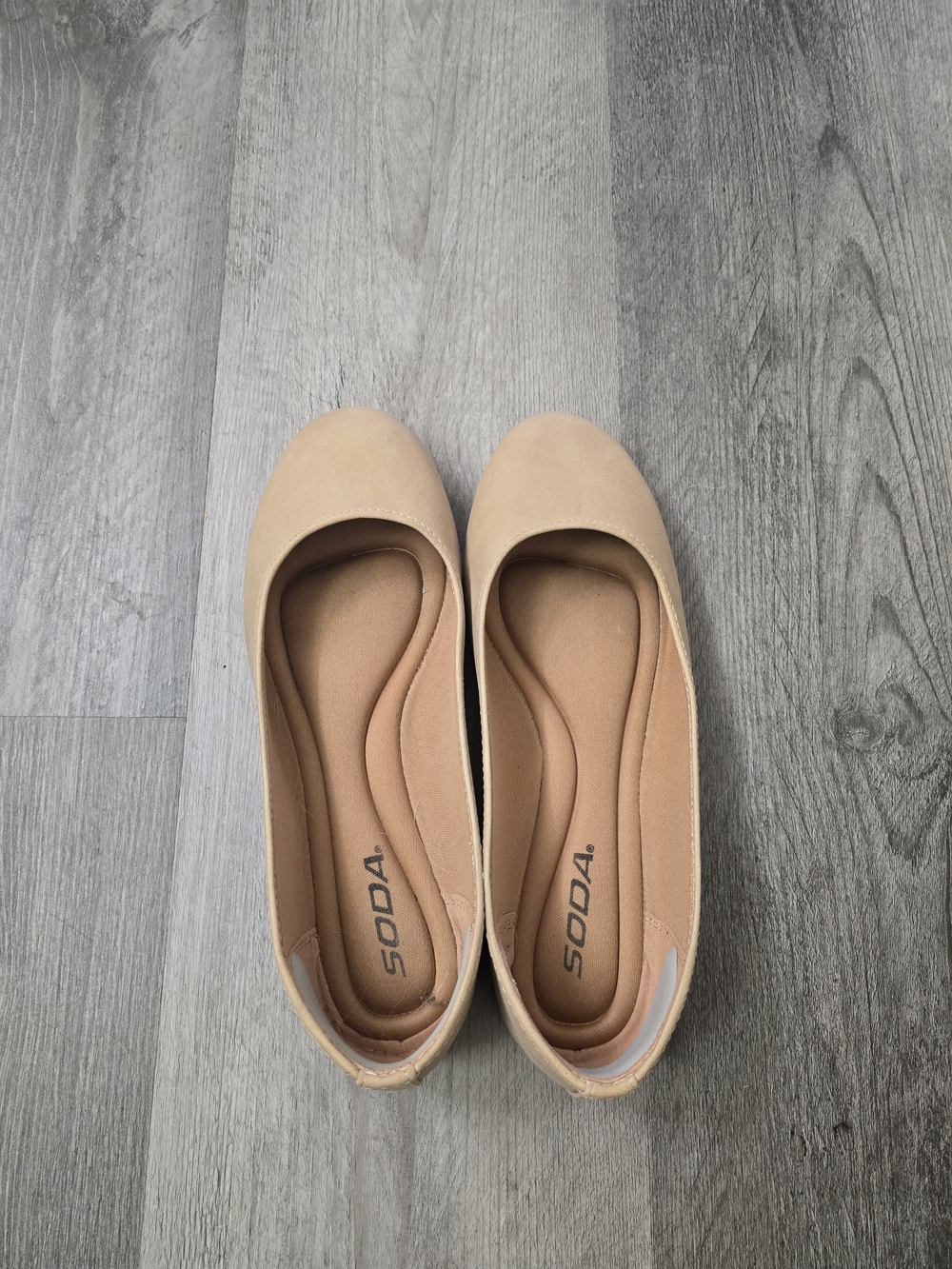 Soda Beige Nude Ballet Flats